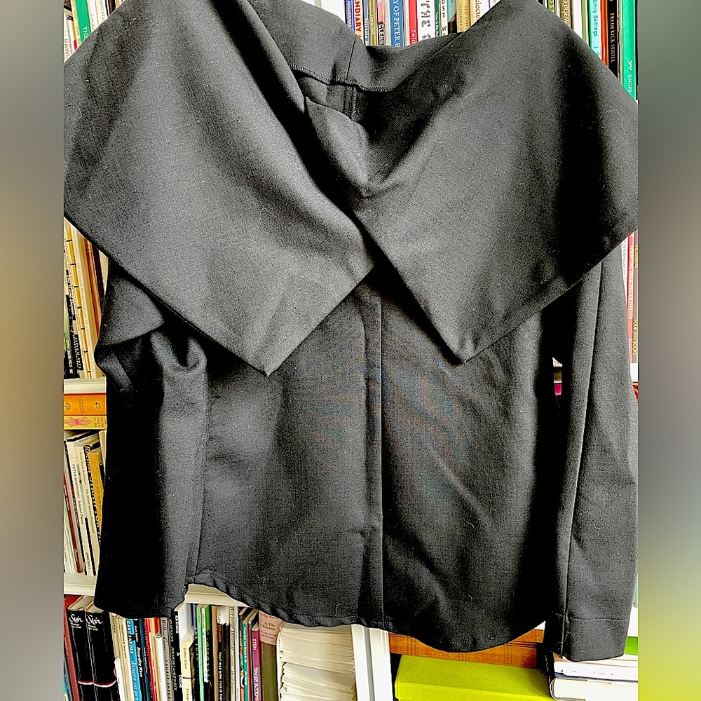 Wool Ponte Top with Portrait Collar/V Back 8-10-12